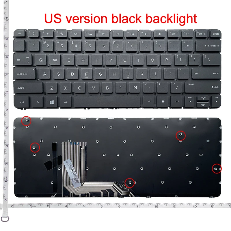 Teclado Preto e Prata us sp com Luz de Fundo Eua e sp hp Spectre X360 134001 13t-4000 13-4000 13-4103dx Espanhol Inglês Novo - Imagem 3