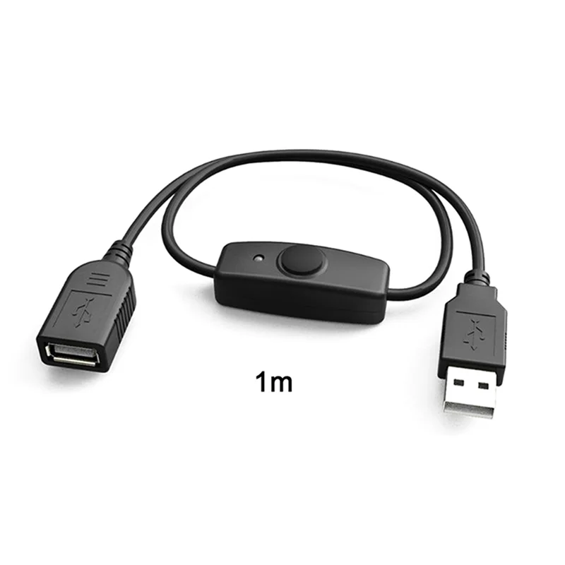 데이터 동기화 USB 2.0 연장 코드, USB 익스텐션 케이블, ON OFF 스위치 LED 표시기, PC 노트북 USB 선풍기 LED 램프
