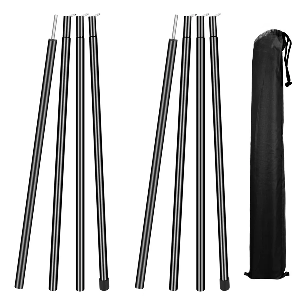 Tent Tarp Poles Set of 2 Universal Telescopic Adjustable Aluminium Camping Awning Poles Tent Accessories Headroom Canopy
