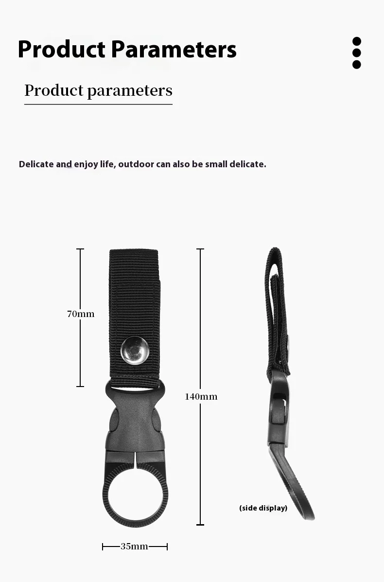 Rugged Nylon Water Bottle Holder with Secure Strap for Easy Hydration