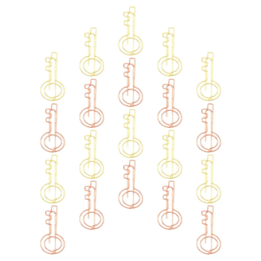 20 Pcs 20pcs/pack Paper Clip Delicate File Clips Fun Document Metal Tiny Office