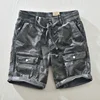 Men's Outdoor Travel Camouflage Shorts Summer Japanese Harajuku Hip Hop Modis Cargo Shorts Male Loose Joggers Beach Capris Pants 4