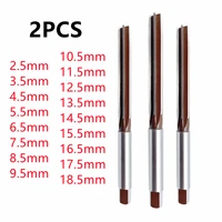 2PCS Hand Reamer 2.5mm/3.5/4.5/5.5/6.5/7.5/8.5/9.5/10.5/11.5/12.5/13.5/14.5/15.5/16.5/17.5/18.5mm CNC Milling Cutter Straight 1