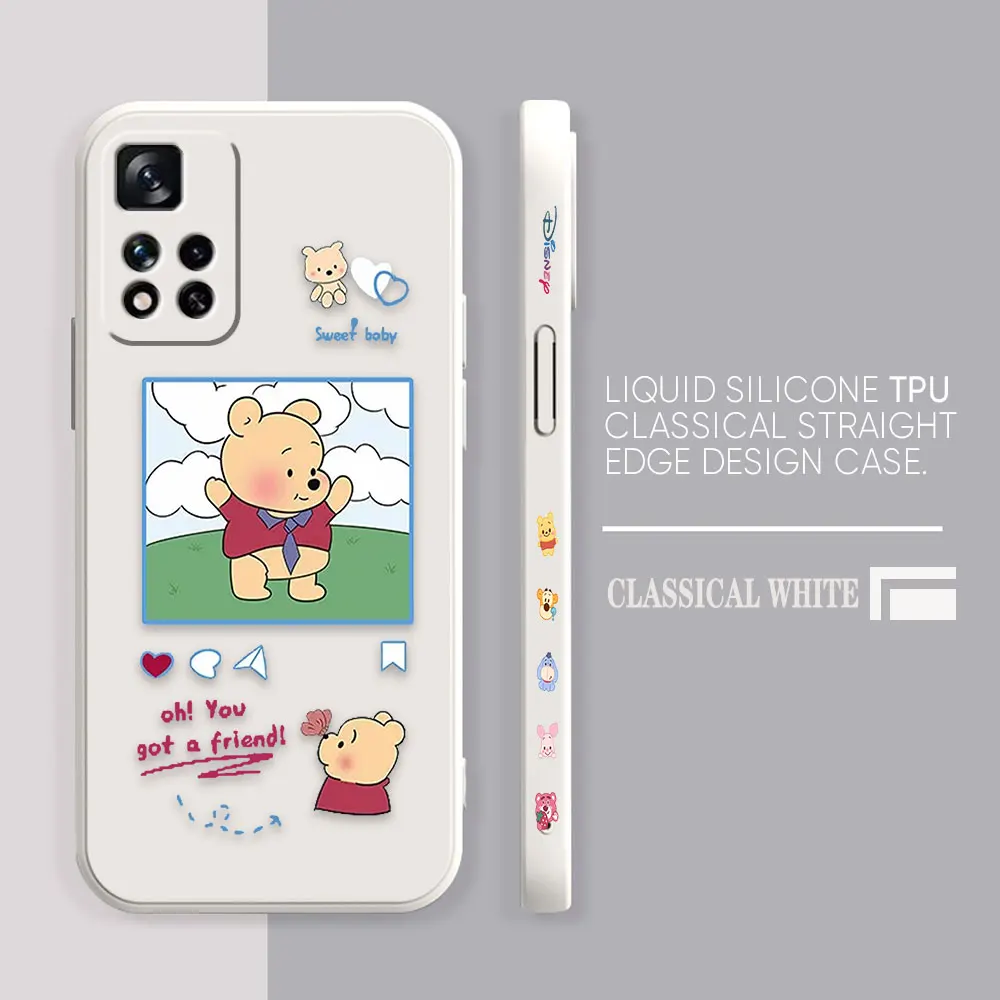thumbnail image 1 of Case For Redmi Note 12 11 11T 11R 11E 10 9 8 7 7S PRO PLUS 4G 5G Simple Liquid silicone Case Anime Winnie the Pooh Piglet, 1 of 5