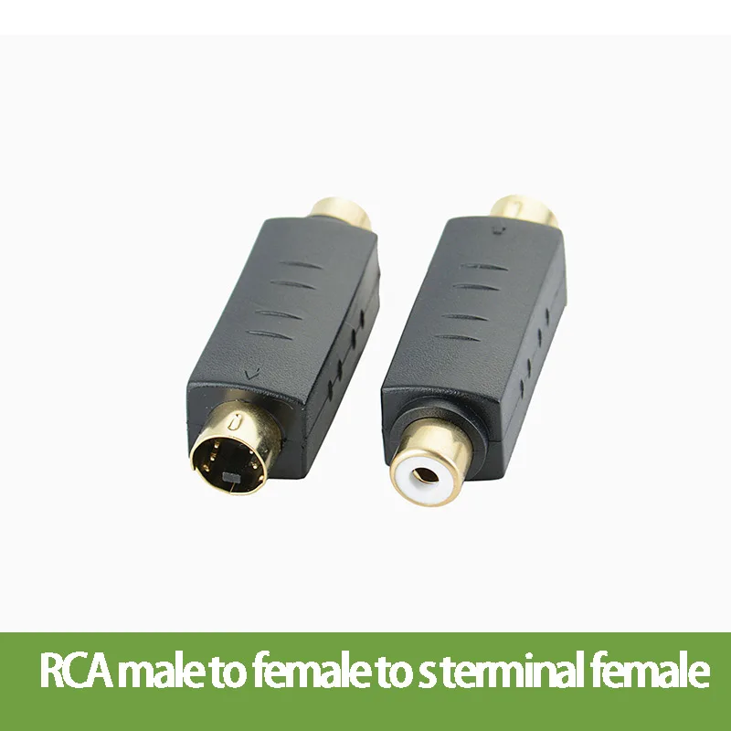 цена Gold Plated RCA Female To S Terminal Male Video Transmission Line Extension S-Video Line 4-core Male To Female AV Adapter