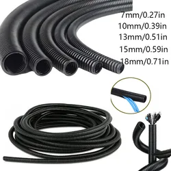 Multi - Size Black Split - Type Steel Braided Conduit Sleeve - 18mm 1meter