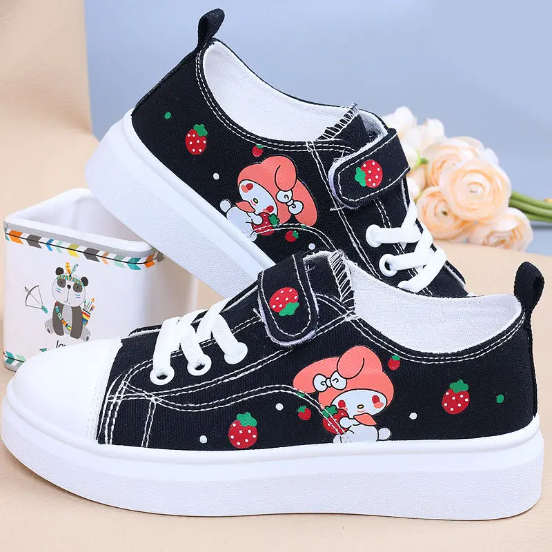

Sanrio Cinnamoroll Shoes Kawaii My Melody Children Canvas Shoes Breathable Autumn Cute Sweet Sneakers Lightweight Gifts for Girl