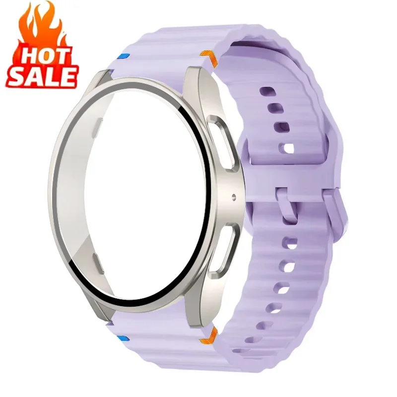 Dual Pack Protective Case and Strap with Tempered Glass and PC Bumper