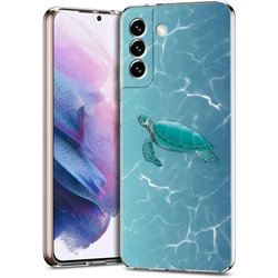 Ocean Blue Sea Turtle Cartoon Soft Clear Phone Case - Samsung S8 (B7)