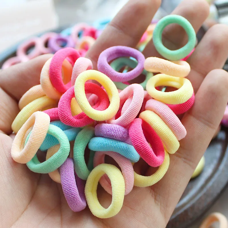 100 Stk Elastische Haargummis Für Kinder Mädchen Haarschmuck_voghion.com