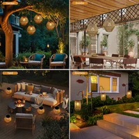 Solar Lanterns Solar Lights Outdoor Waterproof Boho Light for Outside Hanging Rattan Lantern Decoration for Garden Yard Patio 6