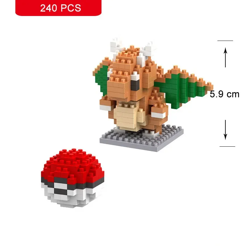 thumbnail image 1 of 66 piezas de Pokémon, bloques de construcción pequeños, dibujos animados de Pikachu, modelo animal, juego educativo, gráficos, juguetes de Pokémon para cumpleaños de niños, 1 of 4