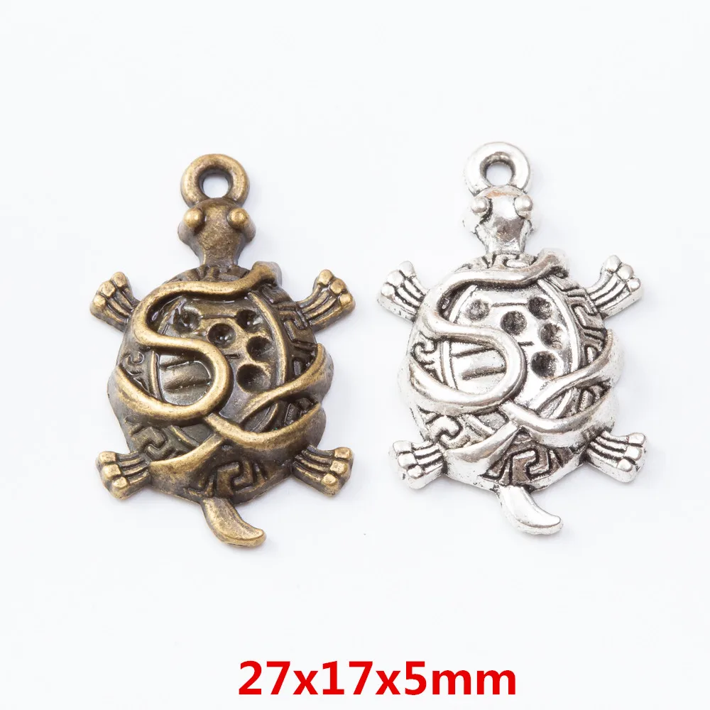 

25pcs turtle Craft Supplies Charms Pendants for DIY Crafting Jewelry Findings Making Accessory 688