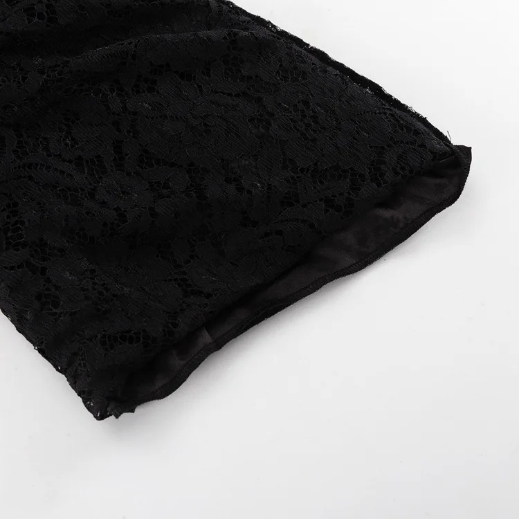 Lace Hollow Out Printed 2 Piece-Set Trousers Female See-Through Sexy See-Through Shirts And Fashion Women's Pants Outfits