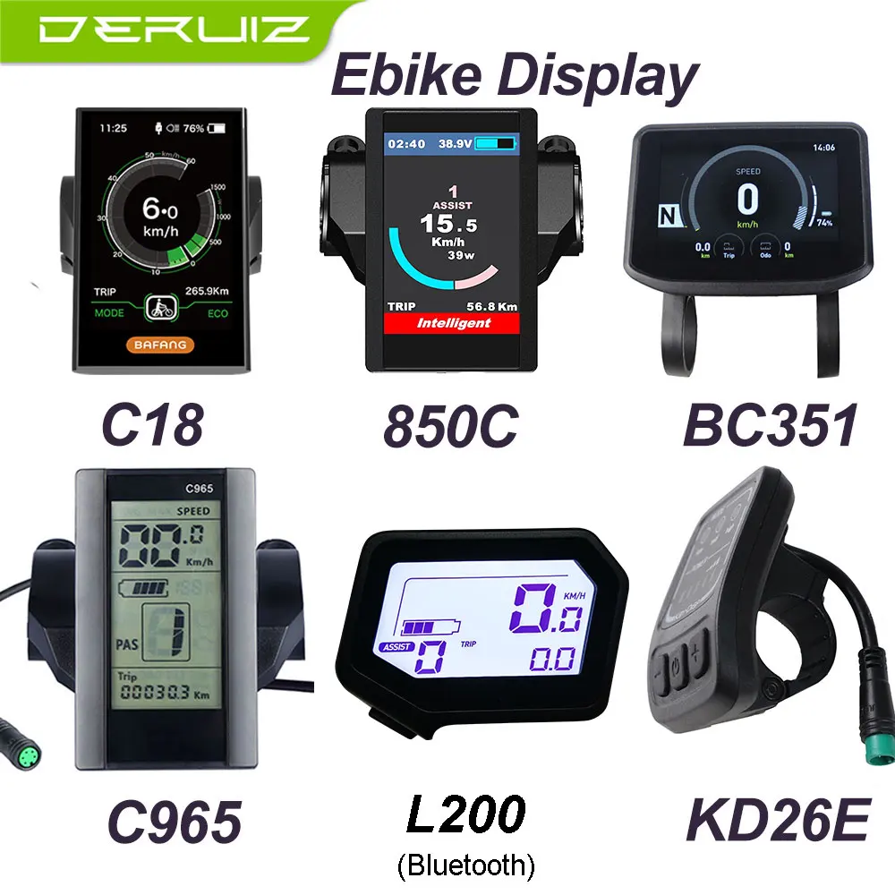 E-Bike LCD Display Digital Voltage Display Schalter Zubehör für  Elektrofahrrad Drosselklappe Teile, f