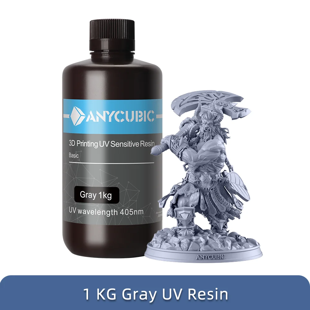ANYCUBIC-405nm UV 레진 광자 3D 프린터 용, 광자 모노 X 프린팅 원료, LCD UV 센시티브 일반 1kg 액체