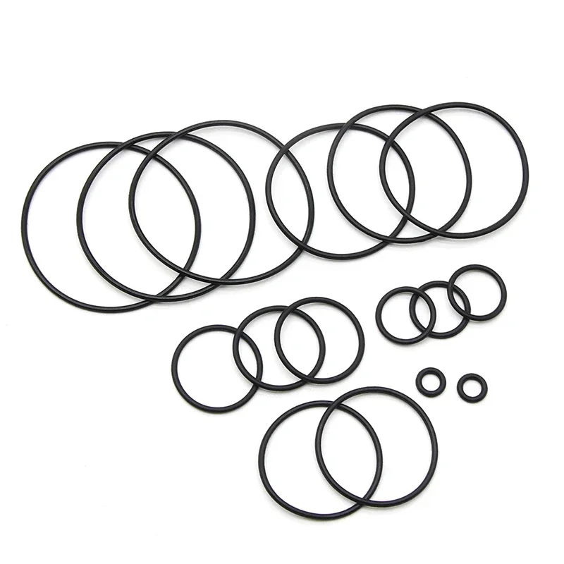Rubber Seal Ring 50pcs NBR O Ring Seal Gasket Thickness OD 3~80mm CS 1 2 3 4mm Oil Resistance Washer Round Shape Nitrile Butadiene Rubber Spacer