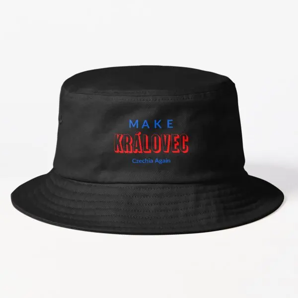 

Make Kralovec Czechia Again Funny Czec Bucket Hat Sport Women Fish Outdoor Cheapu Caps Hip Hop Mens Sun Casual Fashion Black
