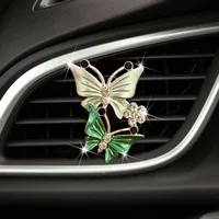 Clip de décoration de parfum de sortie de climatisation de voiture, Clip de décoration de Purification d'air Double papillon Double couleur pour intérieur de voiture 4