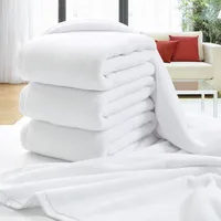 80x160cm white large bath towel thickened cotton towel highly absorbent bath towel suitable for swimming pool family hotels 1