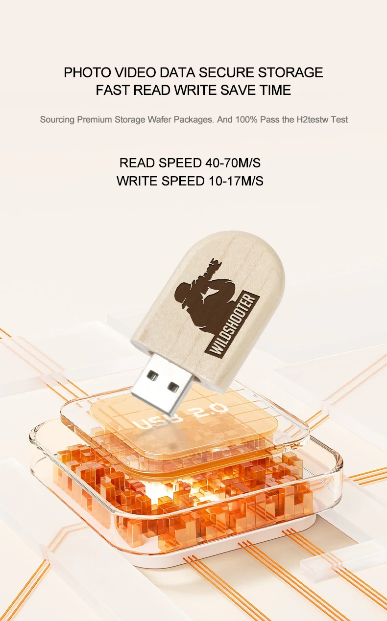 com logotipo livre, USB 2.0 Flash Drive,