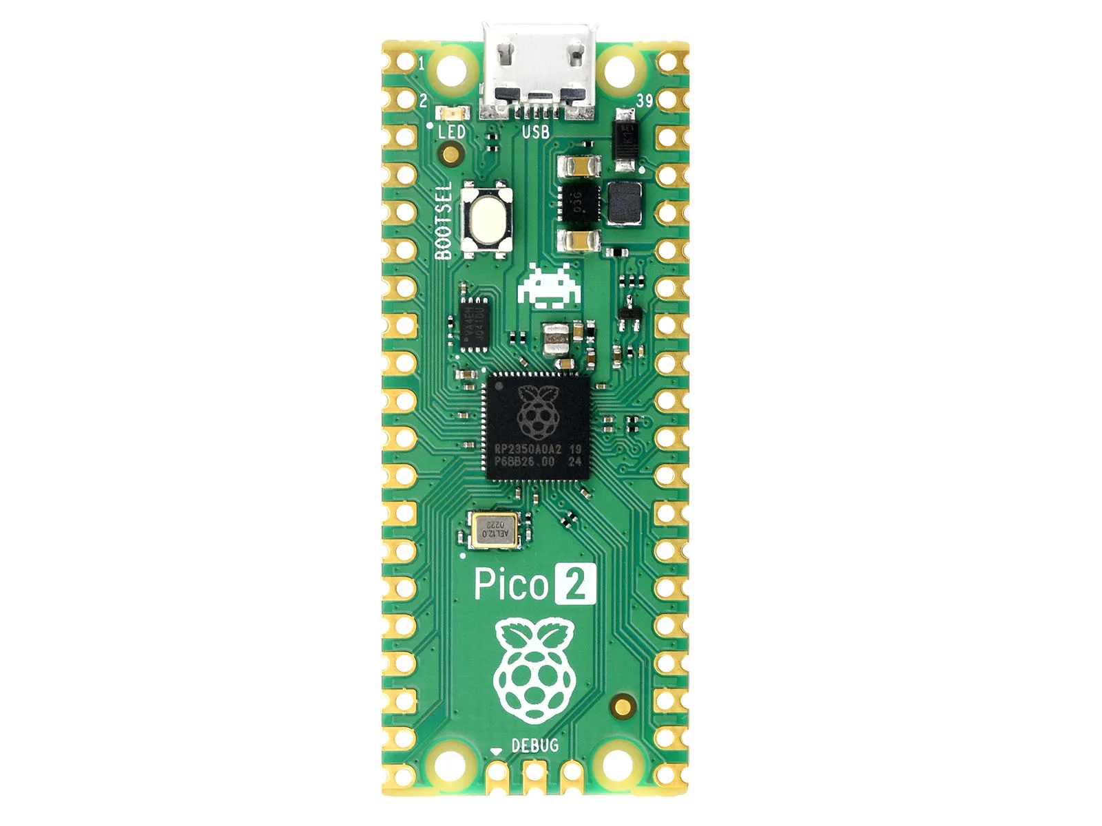 Microcontroller Board Raspberry Pi Pico 2 Microcontroller Board Based on Official RP2350 Chip Dual-core Development Kit with Waveshare Accessory