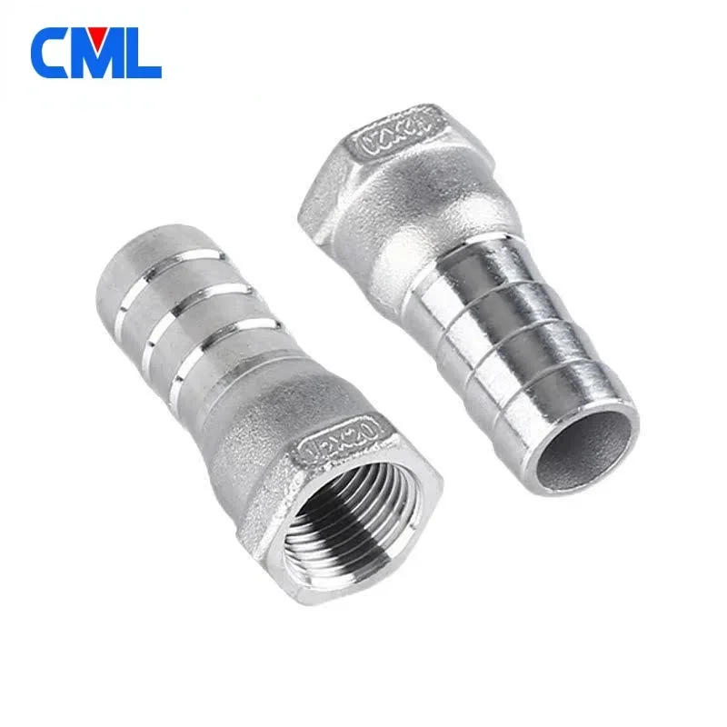 Pipe Fitting Hose Pipe Fitting Hose Barb Tail 6/8/10/12/14MM SS304 Stainless Steel Pipe Fitting 1/8