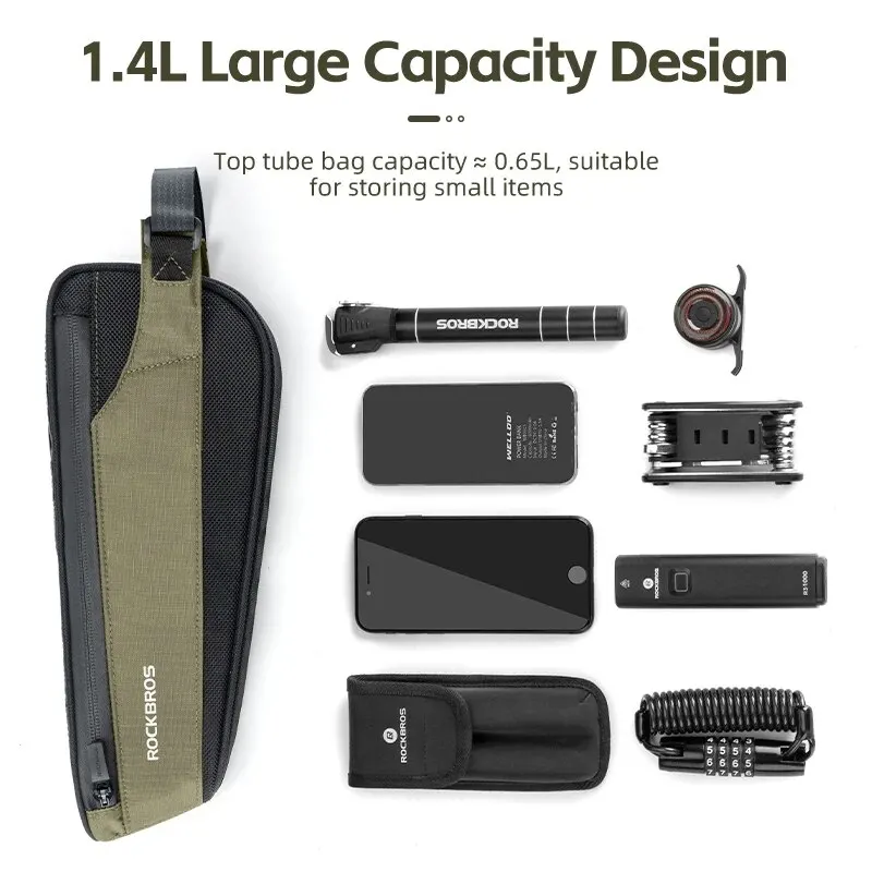 ROCKBROS Portable Bicycle Bag Road Phone Reflective Ultralight Tool Bag 4