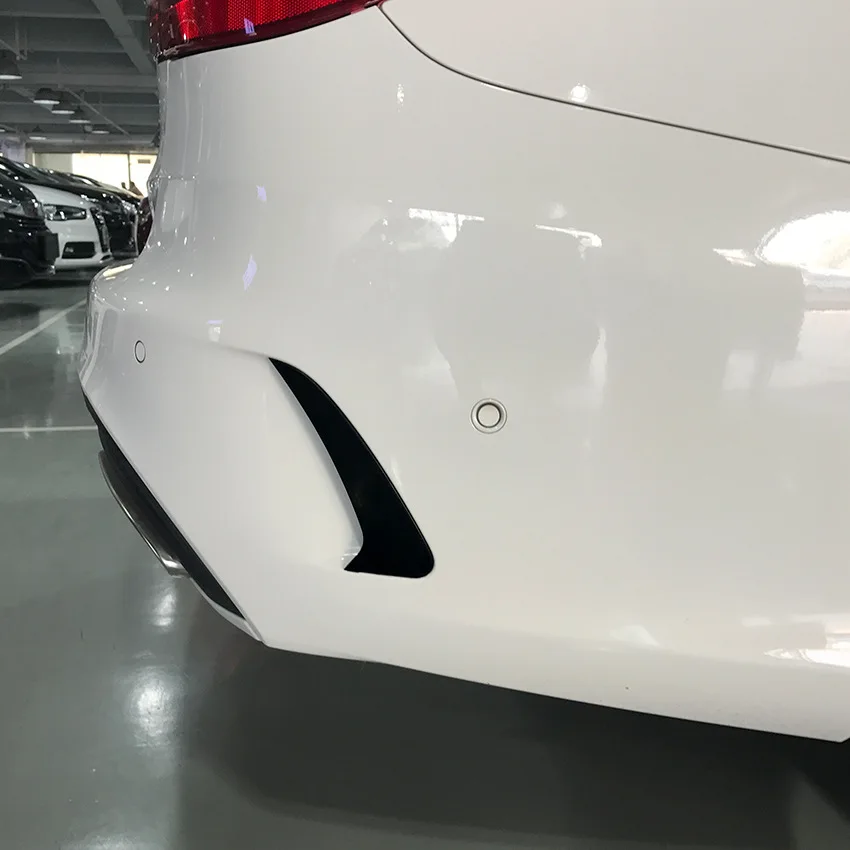 Rear Bumper Spoiler Side Canard for Mercedes Benz C Class Estate S205 C180 C200 AMG Black Car Spoiler Cover