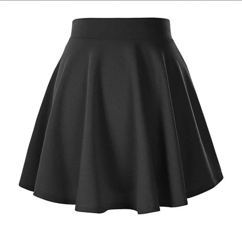 Minivestido versátil, minifalda informal, estilo europeo americano, vestido básico elástico con forma de campana para mujer, moda informal