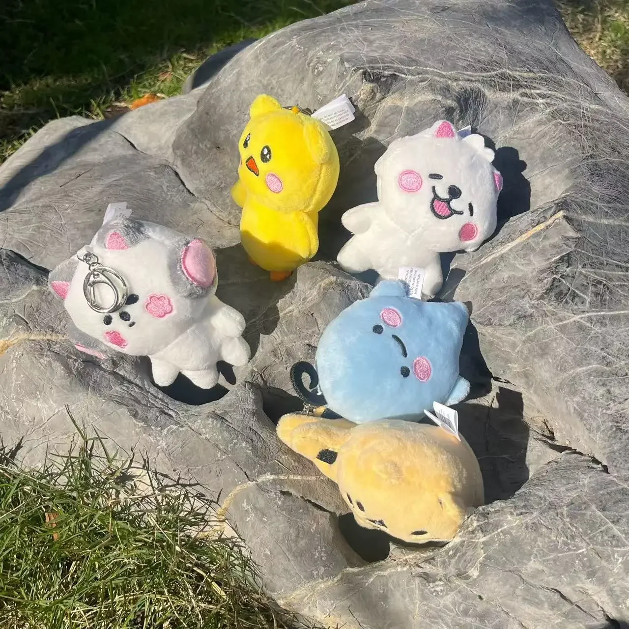10cm Kpop Yunjin Plushie EUNCHAE Keychain New Album Cute Animals Plushie Keychain KIM CHAEWON HUH HONG KAZUHA Fans Gift 3