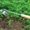 1Pcs Stainless Steel Weed Puller Sharp Tines Grass Rooting Weeding Tool for Yard Lawn and Farm Supply Home Yard Garden Tools 3