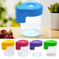 Sealed Storage Jar with Magnifying Glass Rechargeable Light Storage Container Rechargeable Led Glass Jar with Airtight Seal 2