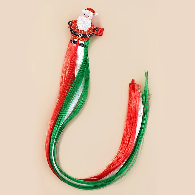 1pc Cute Christmas Duckbill Clip Hair Braiding Hairpin Hair Clips Xmas Tree Snowman Barrettes Women Girl Holiday Party Headwear