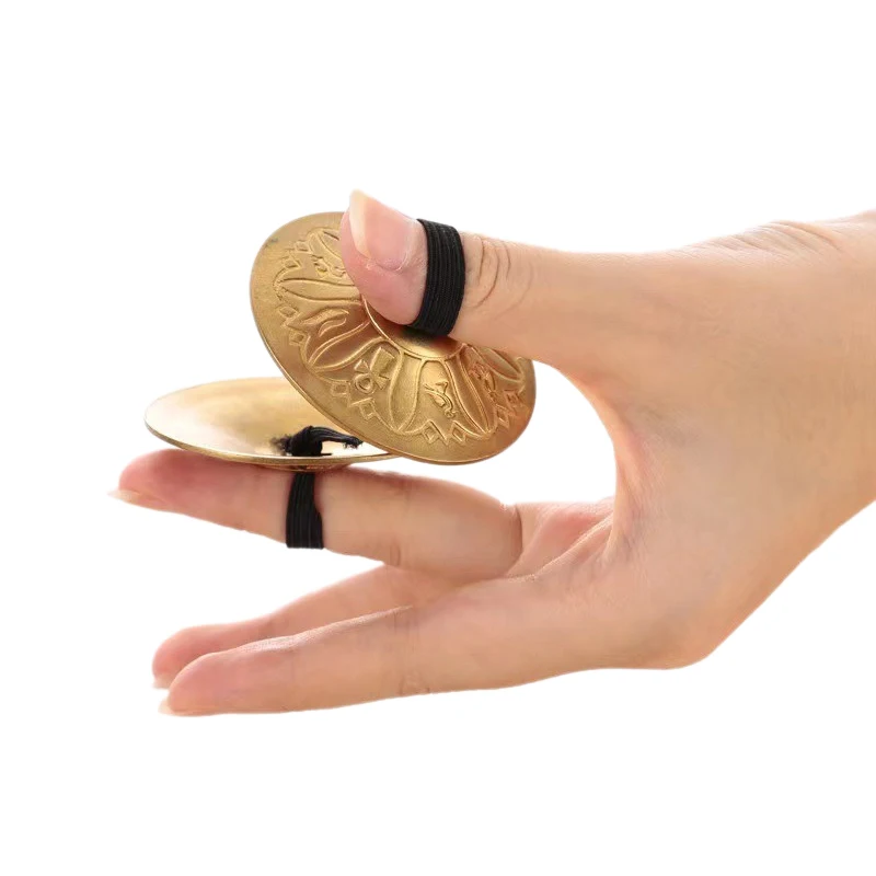 1Pair Creative Finger Cymbals Small Finger Cymbals Belly Dancing Mini Musical Instrument Saucers Belly Dance Accessories