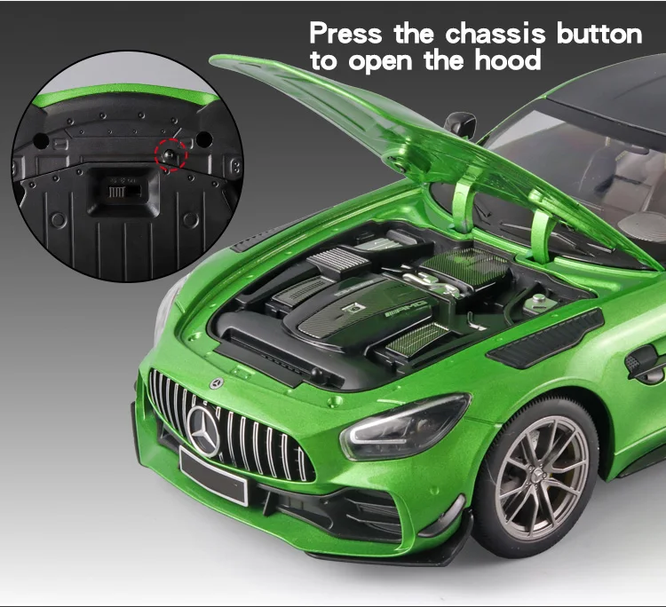 1/18 Mercedes-Benz AMG Gtr Model Car Diecasts Vehicle Collectable