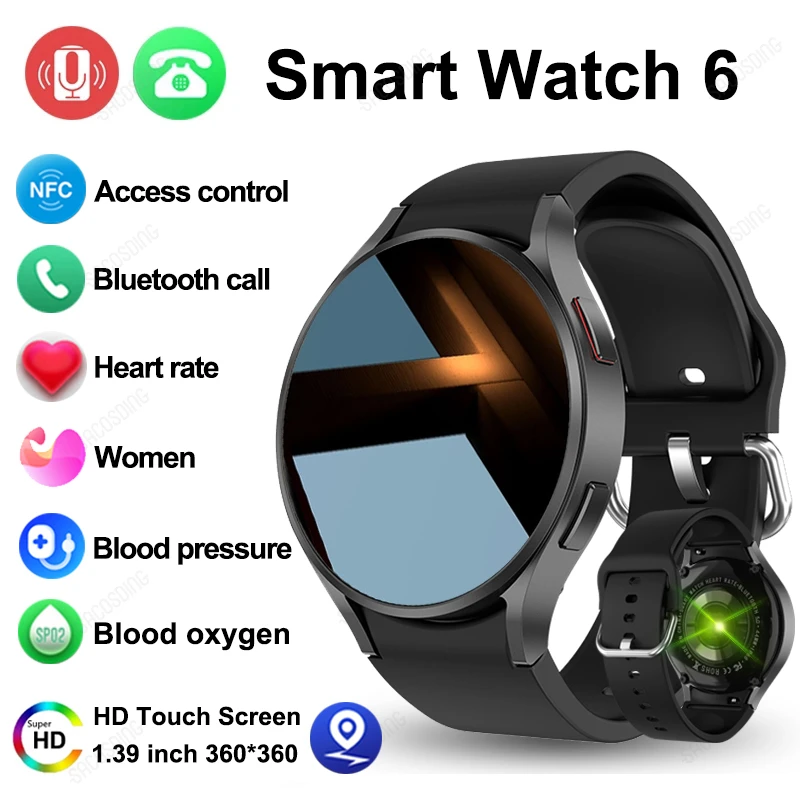 2024New Sport Smart Watch Nfc Custom Dial Voice Bluetooth Call Watch Smart Women Cardiofrequenzimetro Smartwatch Per Huawei Xiaomi