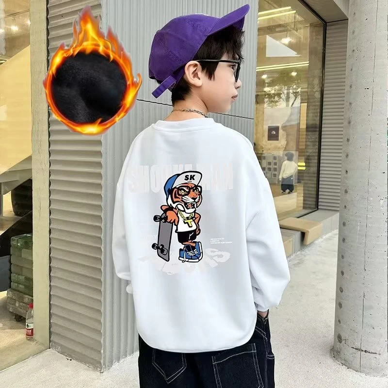 Boys' Spring and Autumn Style Mid sized Children's Autumn Top Boys' Bottom Shirt Fashionable kids sweater kids hoodie sweatshirts