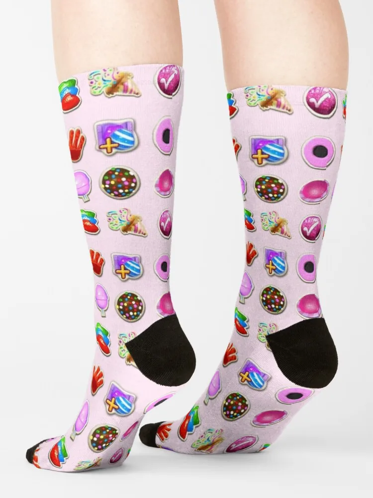Booster Stash Candy Crush Socks Fun socks hockey Socks Men Women's