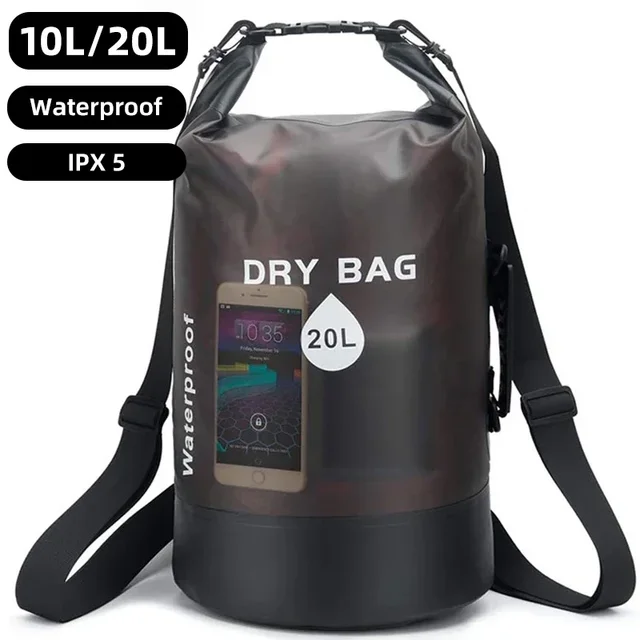 10L 20L Dry Bag Waterproof Storage Pack Pouch For Swimming Trekking Rafting Boating Kayaking Rafting Drybags Backpack XD117Y 1