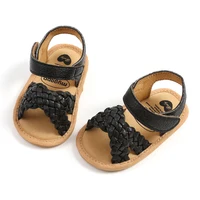 Baby  Girls Hook And Loop Sandals, Lightweight Non-Slip Comfy Crib Shoes For Newborn Infant, Summer 5