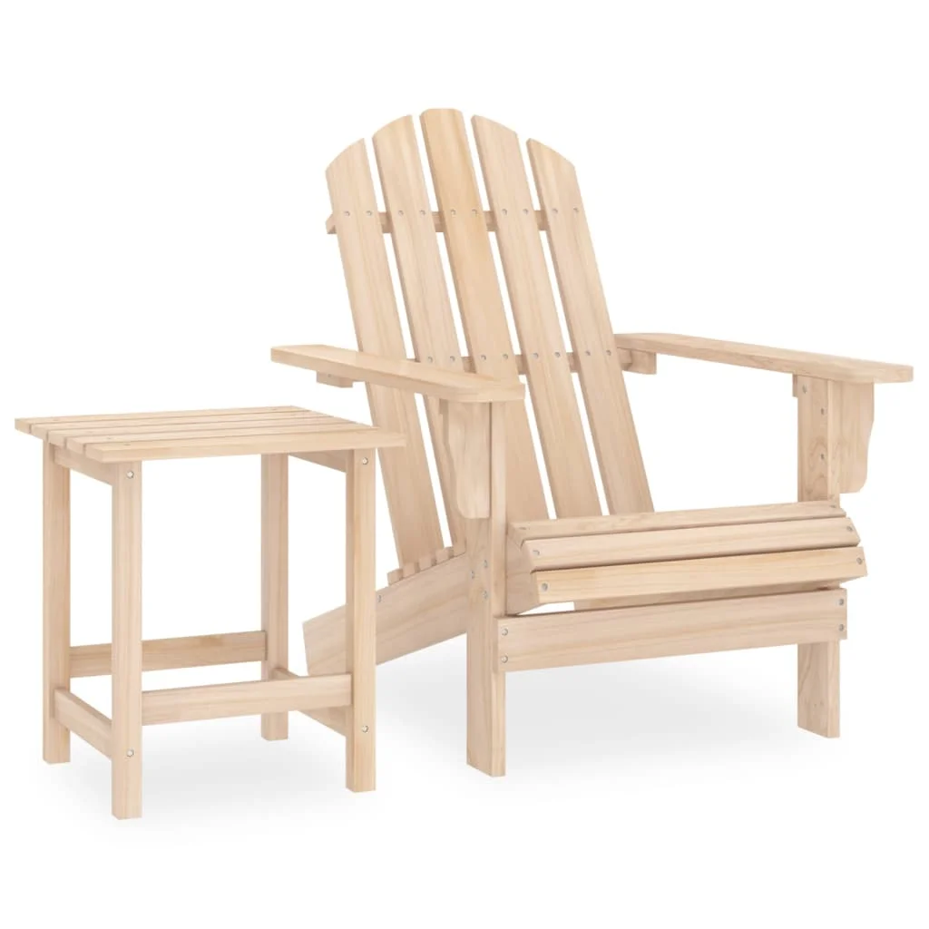 Sedia Da Giardino Adirondack Con Tavolo In Legno Massello Di Pino