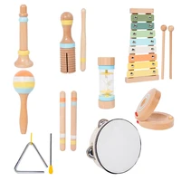 Music Set Montessori Musical Instrument Baby Children Wooden Percussion Instrument Toy Early Educational Knocking Toys for Kids 1