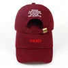 DAMN Embroidered Baseball Caps for Men Woman Dad Hat Hip Hop Stitched Kendrick Lamar Unstructured Rapper Snapback Hats Gorras 2
