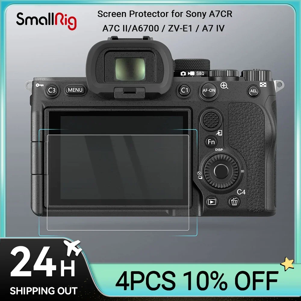 Proteggi Schermo Smallrig Per Sony Alpha 7Cr/ Alpha 7C Ii/Alpha 6700 / Zv-E1 / Alpha 7 Iv, 0.4Mm Vetro Temperato Ultrasottile 2 Pezzi