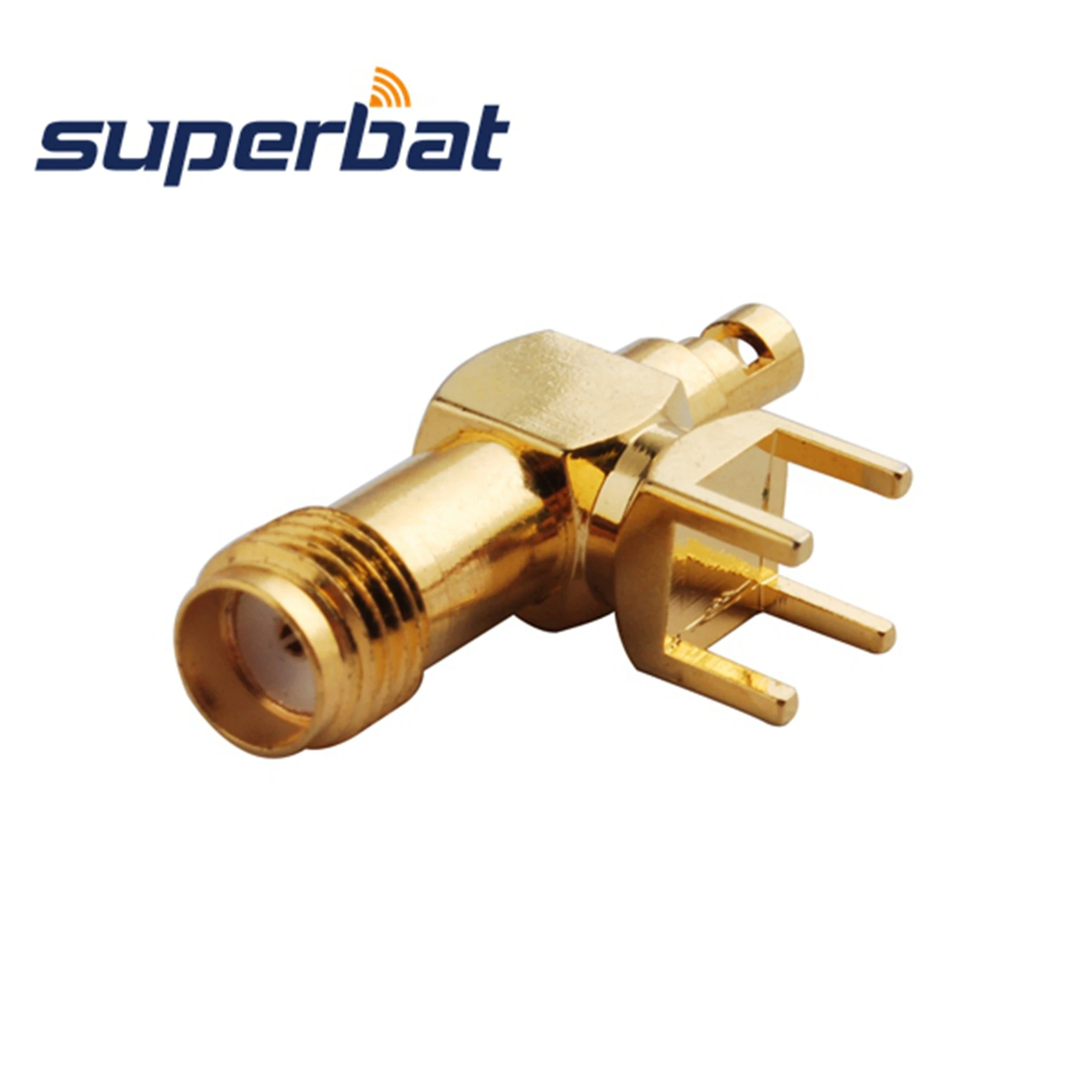 Female SMA Right Angle RF Coaxial Connector for PCB and Cable