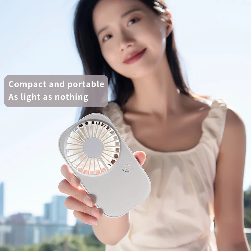 Handheld Usb Mini Fan Portable Pocket Fan Office Dormitory Desktop Fan Outdoor Travel Air Cooler Three-speed Wind Speed