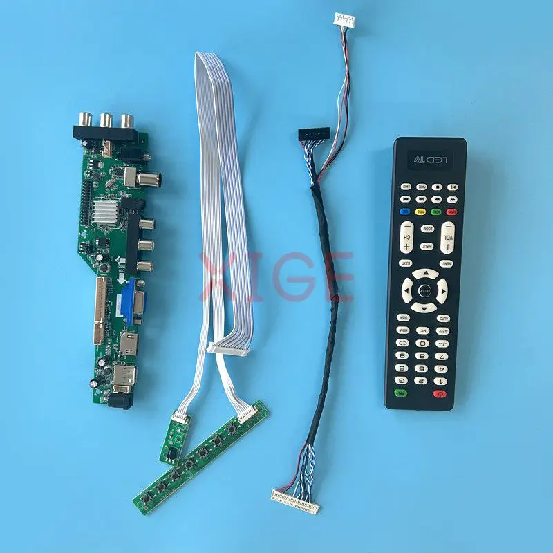 

For CLAA102NA0ACW CLAA102NA2CCN Controller Board DVB Digital Signal DIY Kit LVDS 30-Pin LCD Panel 1024*600 10.2" USB+DHMI+VGA+AV