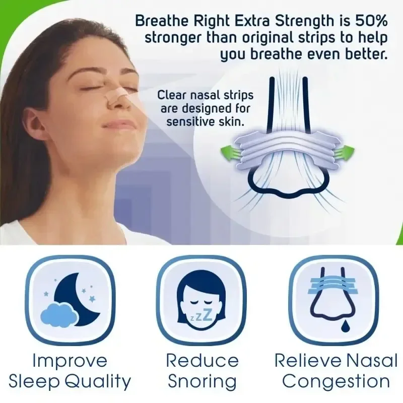 Breath Nasal Strips 10/50PCS Stop Snoring Nose Patch Sleep Aid nasal strips