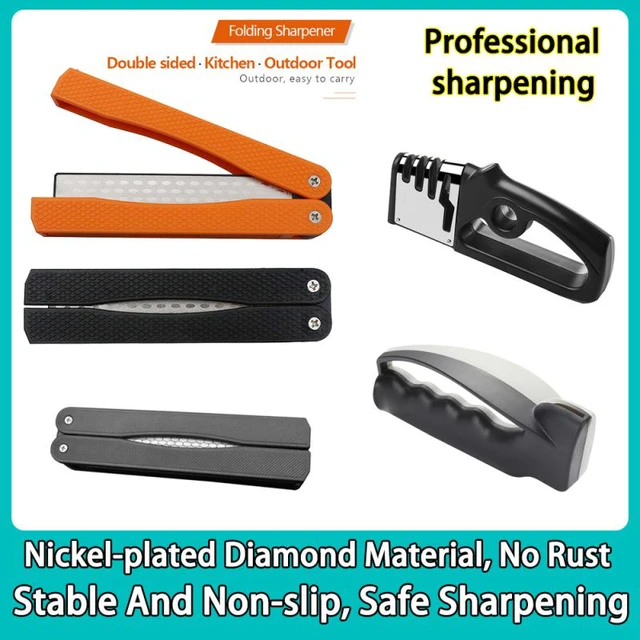 Double Sided Fold Diamond Knife Sharpener  Pocket Diamond Sharpener Knife  - New - Aliexpress